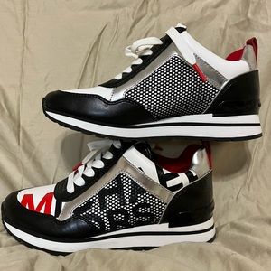 Michael Kors Maddie Trainer Graphic Printed Tennis Shoes